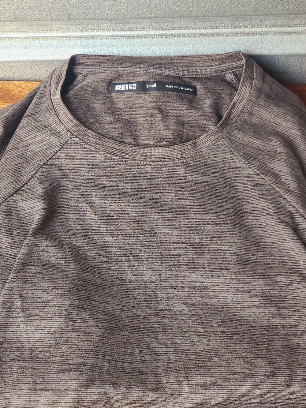 REI Womens Small Long Sleeve Base Layer Crew Plum Grey